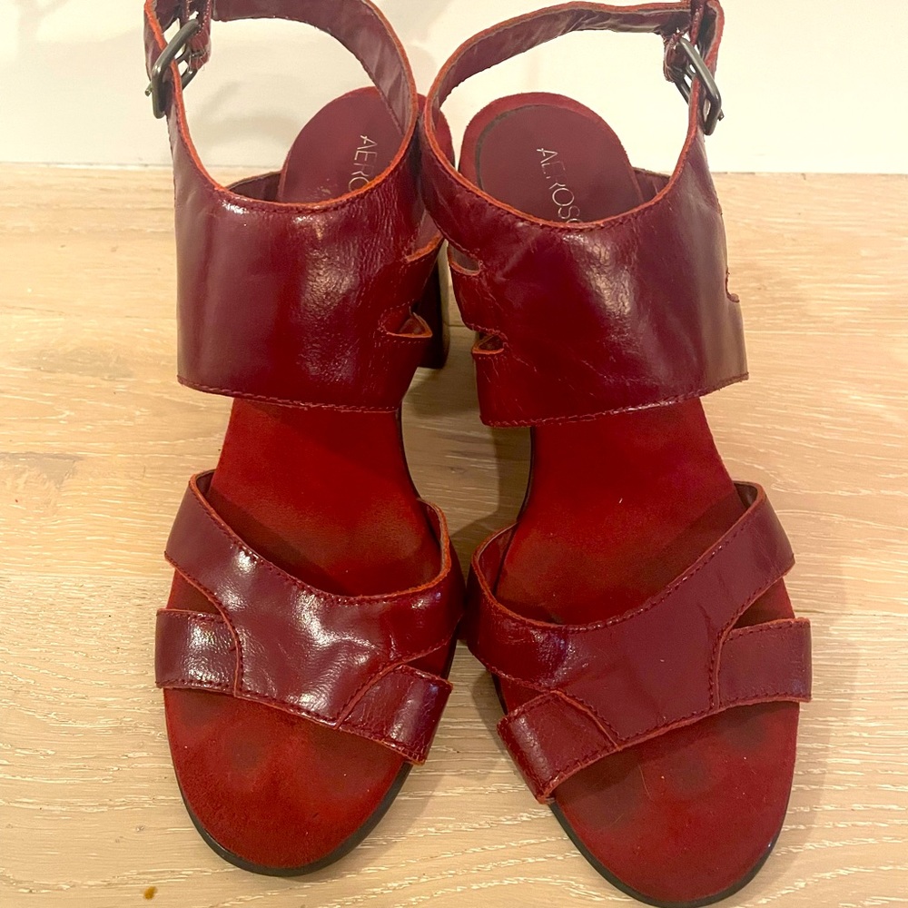 Red Aerosoles heeled sandals - Picture 2 of 6